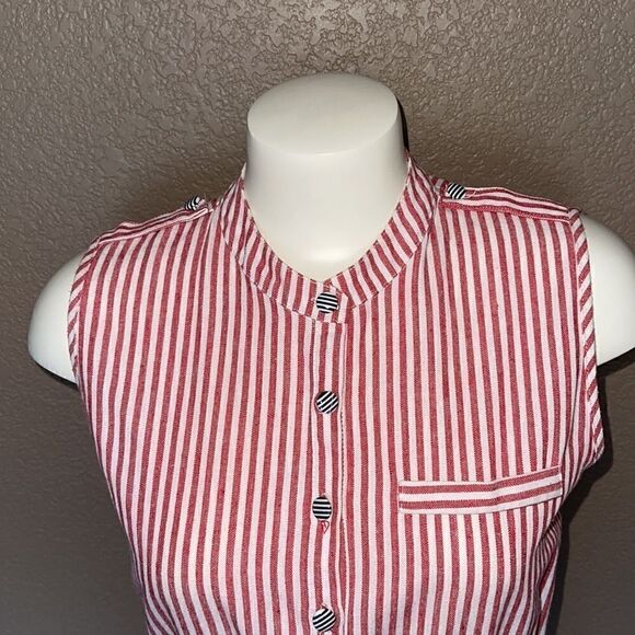 Kling red and white striped dress size 3 - Picture 4 of 8